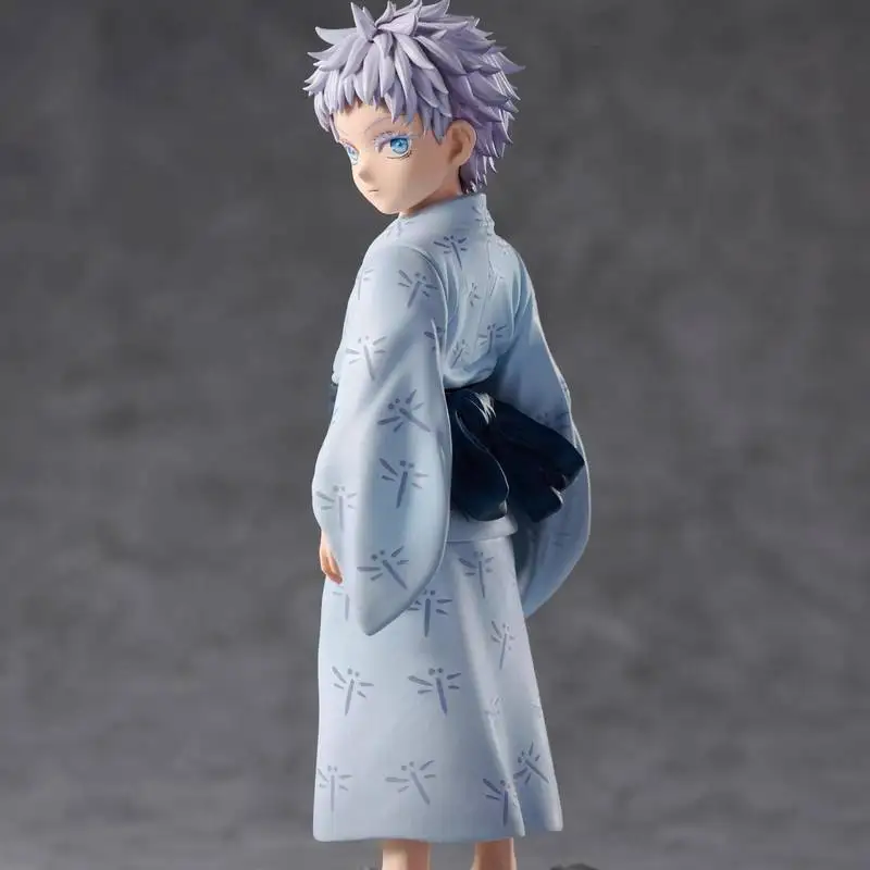 Figuras de acción de Jujutsu Kaisen de 15cm, Satoru Gojo, Kimono infantil, versión Q, modelos coleccionables, estatua, adorno, juguetes para niños, regalos