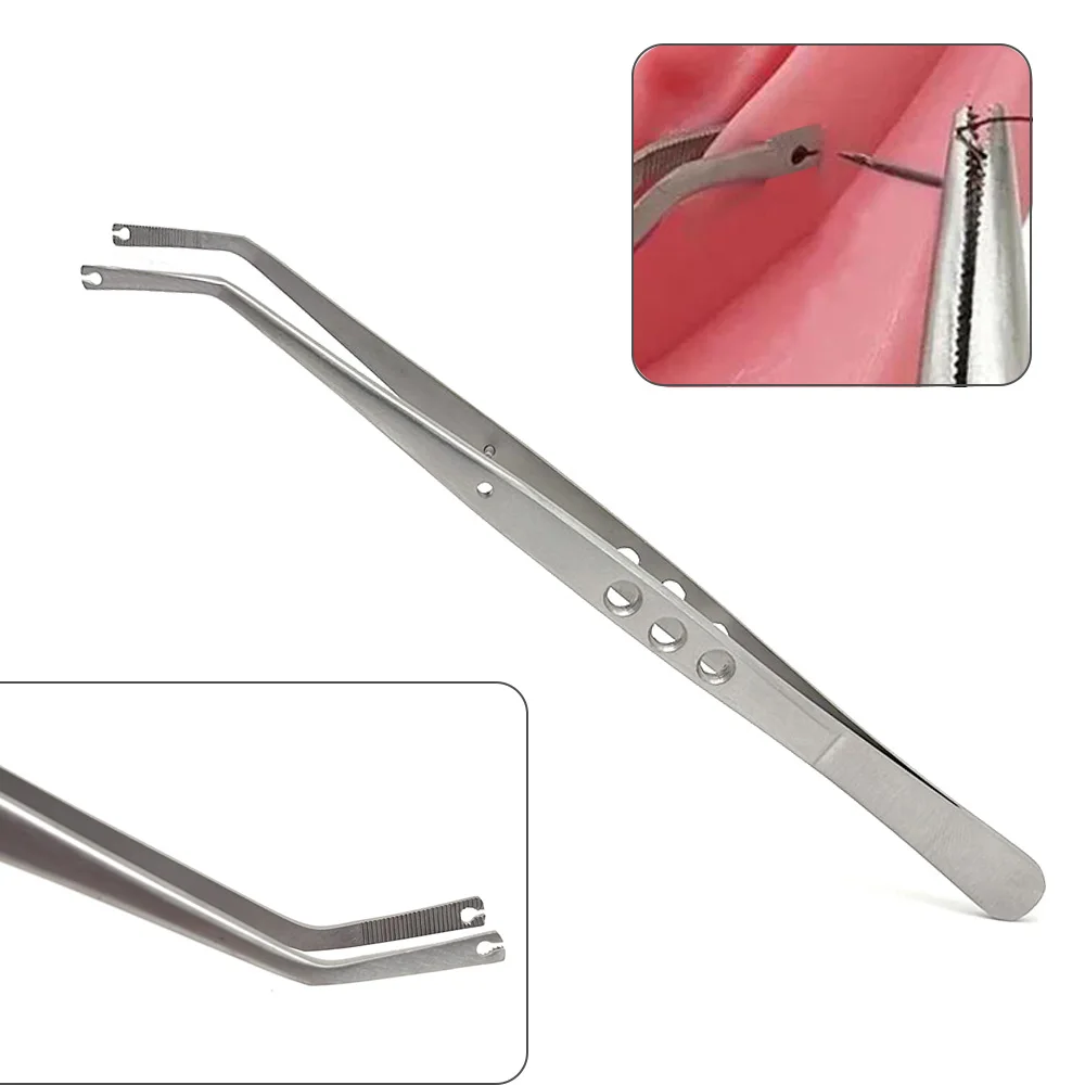 Хирургические пинцеты с зубчатым кончиком из нержавеющей стали для сшивания хлопка и перевязок Медицинские щипцы для колледжа для стоматологического использования