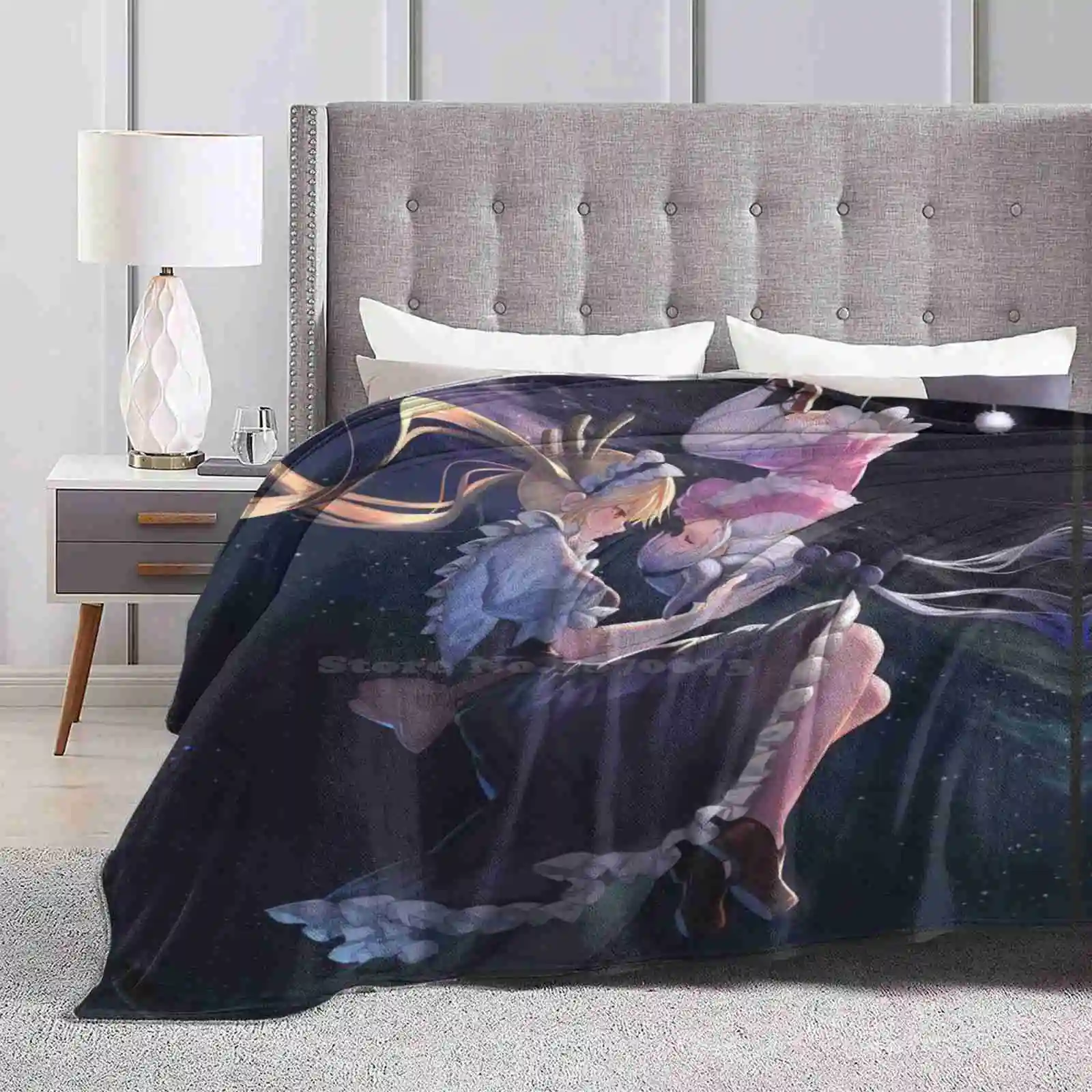 Kanna X Tohru - Miss Kobayashi Fashion Soft Warm Flannel Blanket Tohru Miss Kobayashis Dragon Maid Kanna Kamui Quetzalcoatl