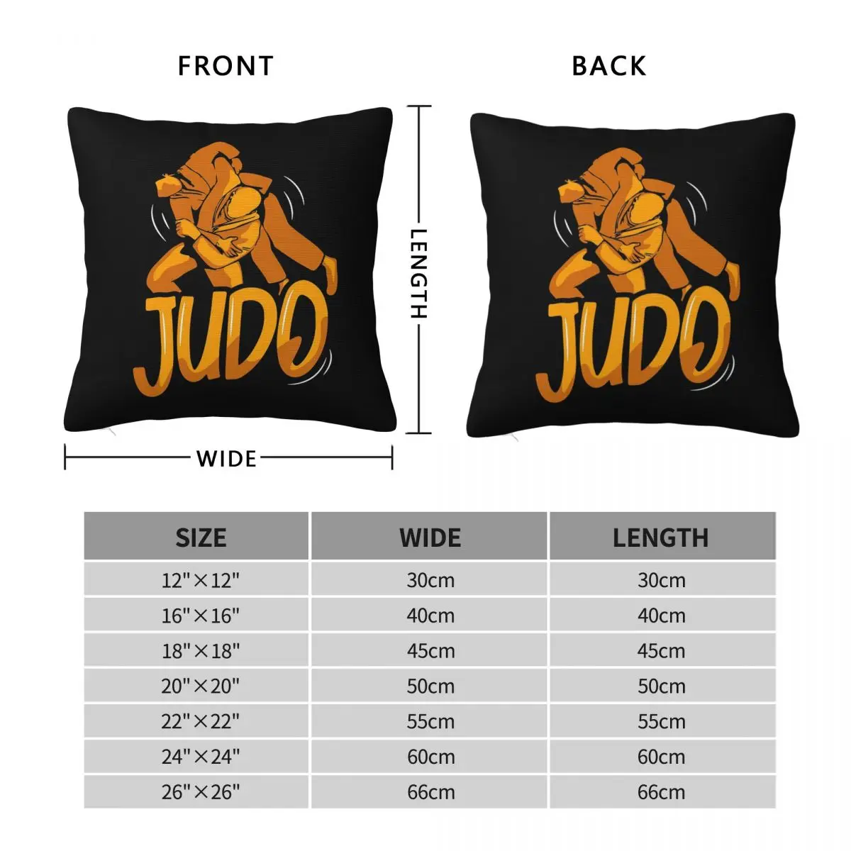 Judo Hobby Judoka Fighter Martial Arts Square Pillowcase Pillow Cover Cushion Decor Comfort Throw Pillow for Home Sofa