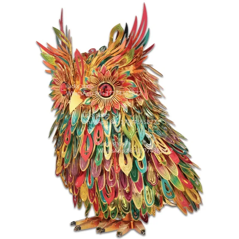 

Colorful Owl Metal Decor Figurine - Handcrafted Artistic Design, Stylish Home Accent, Perfect Gift for Art &Wildlife Enthusiasts