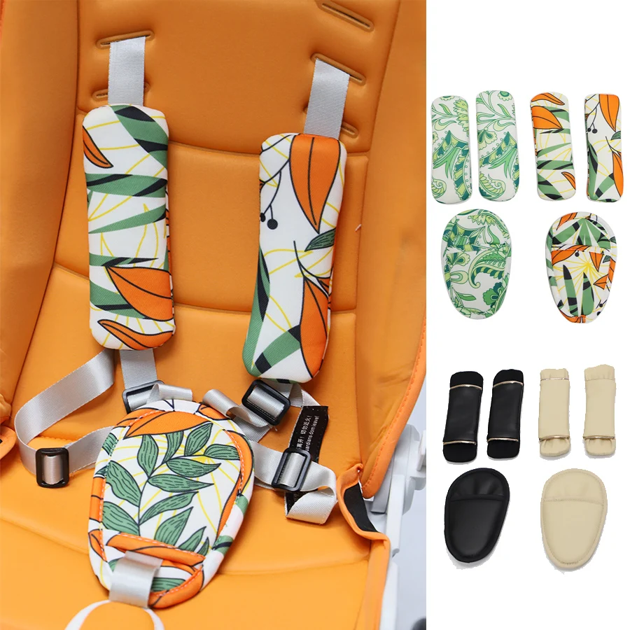 3-PIECE car seat with shoulder pad set, baby carriage accessories, suitable for all car seats, baby carriage soft seat belt cove