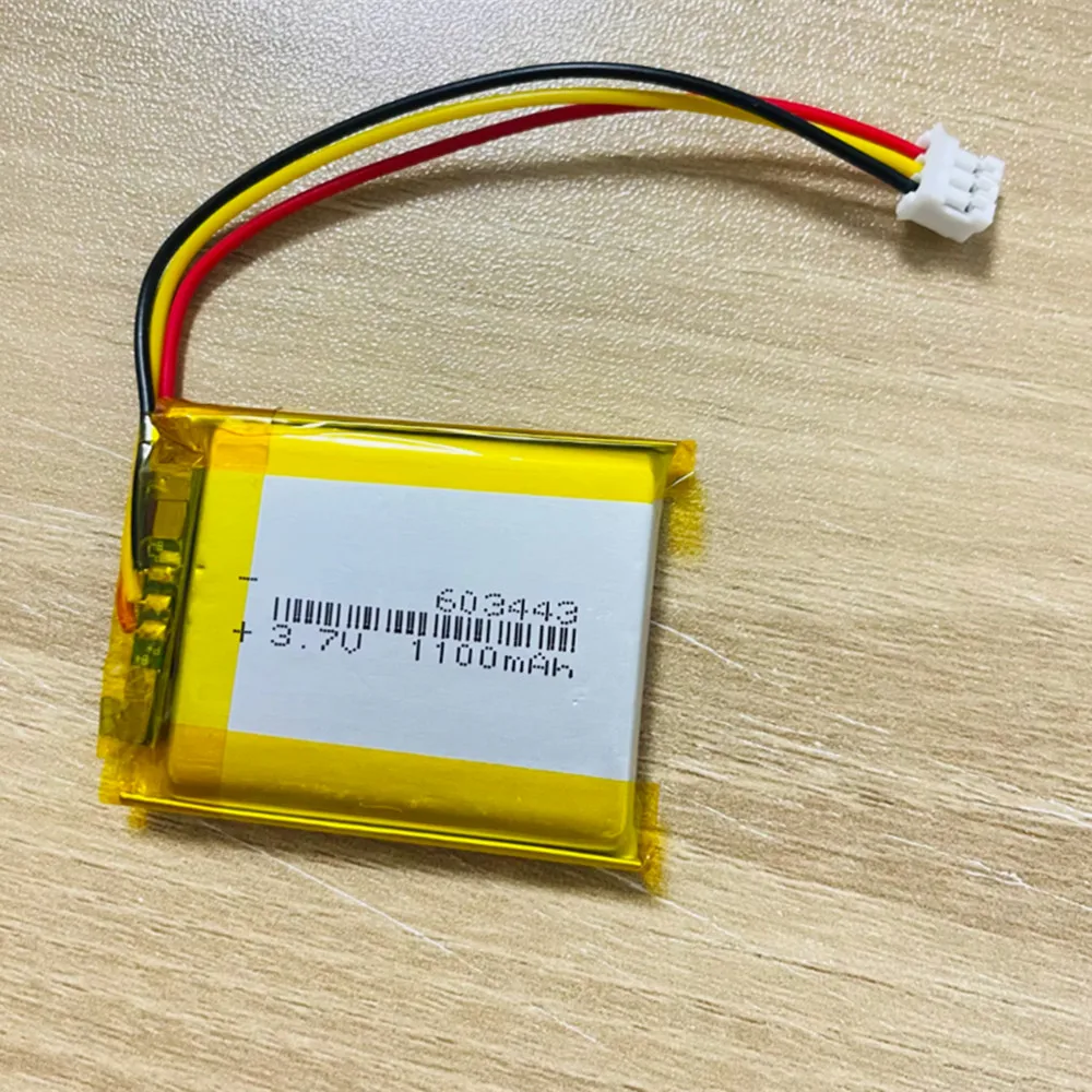 603443 3.7V 1100mAh 2.0mm 3P Connector Li-Polymer Rechargeable Battery Li cells For PAD DVD E-book Note Book Bluetooth Headset