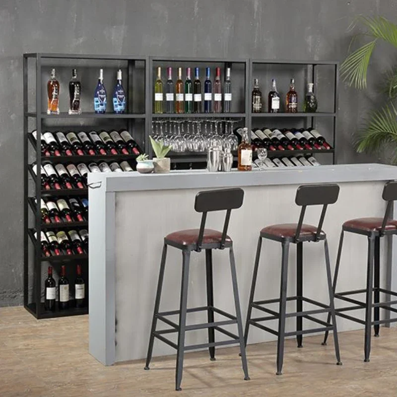 Pendurado Wine Racks para loja, alta grande exibição de vinho moderno, organizador preto, despensa vertical, móveis Weinregal