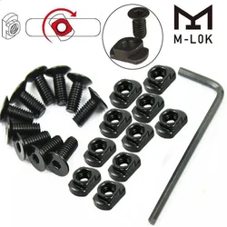10Pcs M-LOK/Keymod Screw and Nut Replacement Rails T-Nut Screw Replacement Set Hunting Gun Accessories