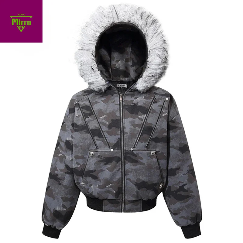 

Мужские зимние куртки, утепленные парки с меховым воротником, пальто, стеганые камуфляжные пальто, повседневные свободные куртки, верхняя одежда