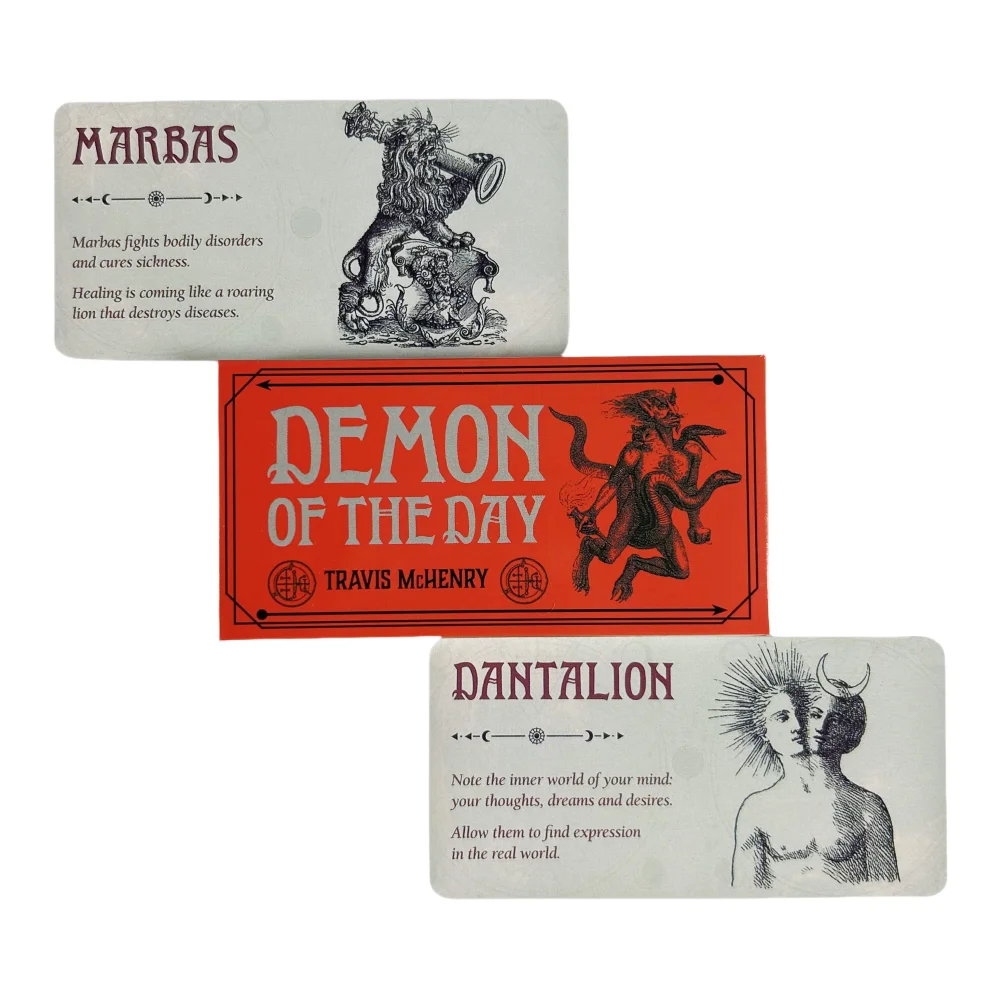 Baralho Demônio do Dia |   Cartas oracle anjo do dia, um 40 tarô, edição de adivinhação em inglês, baralho, borad, jogos para festa