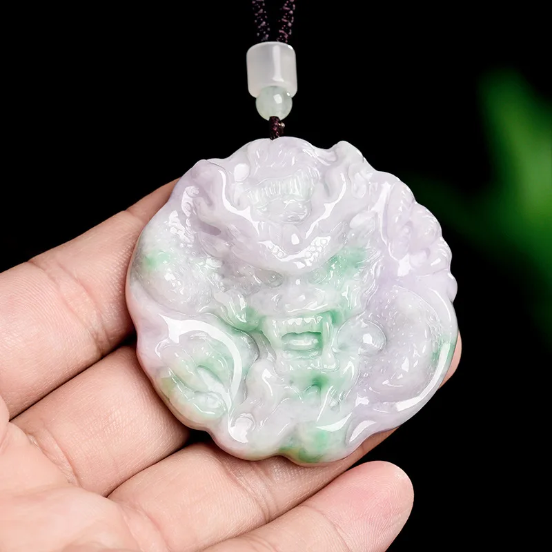 

S Myanmar Jadeite Dragon Pendant Necklace Gifts for Women Burmese Jade Stone Designer Natural Gemstone Charm Real Jewelry