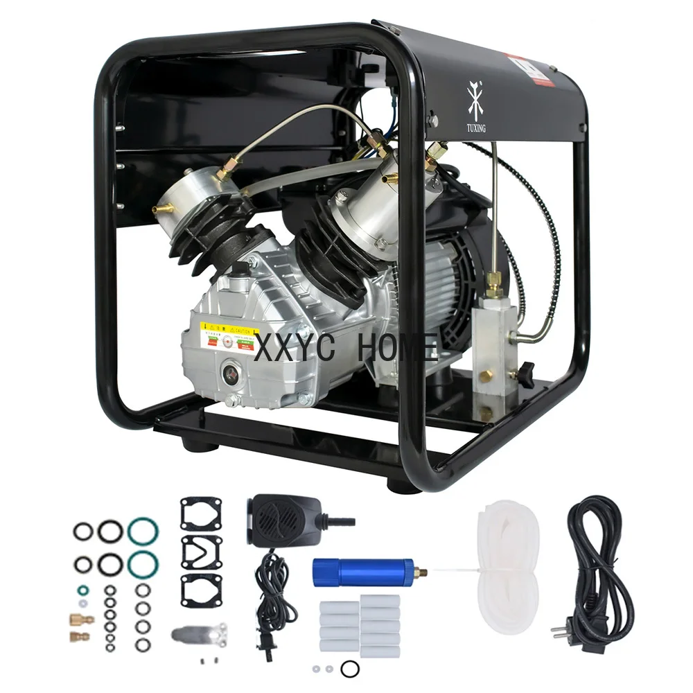 300Bar PCP Air Compressor 4500Psi High Pressure Compressor for Inflator PCP Rifle Airgun Diving Scuba 6.8L Tank TXED011