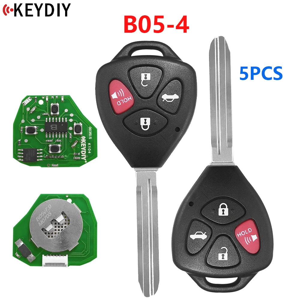 1pcs/5pcs/lot KEYDIY B Series B05-4  Button Universal KD Remote Key for KD900/KD200/URG200 Key Programmer For Toyota Style