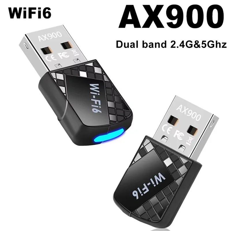 900Mbps USB واي فاي 6 محول AX900 USB دونغل 2.4G 5G ثنائي النطاق لاسلكي WLAN استقبال ل Win10 & Win11-N34R