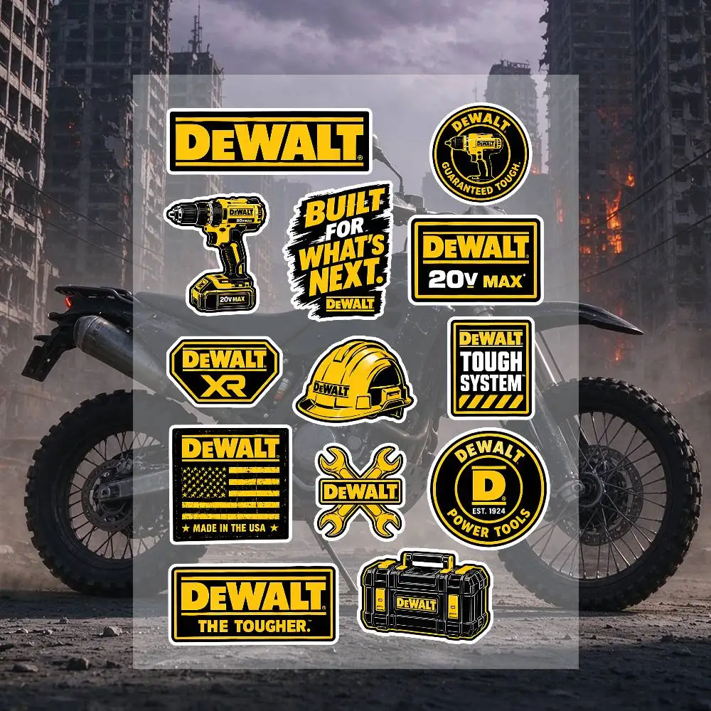 T-DeWaltS Stickers Moto Sticker Auto Body Bumper Windows Motorcycle Laptop Walls Vinyl Decal Car Tuning Accessories