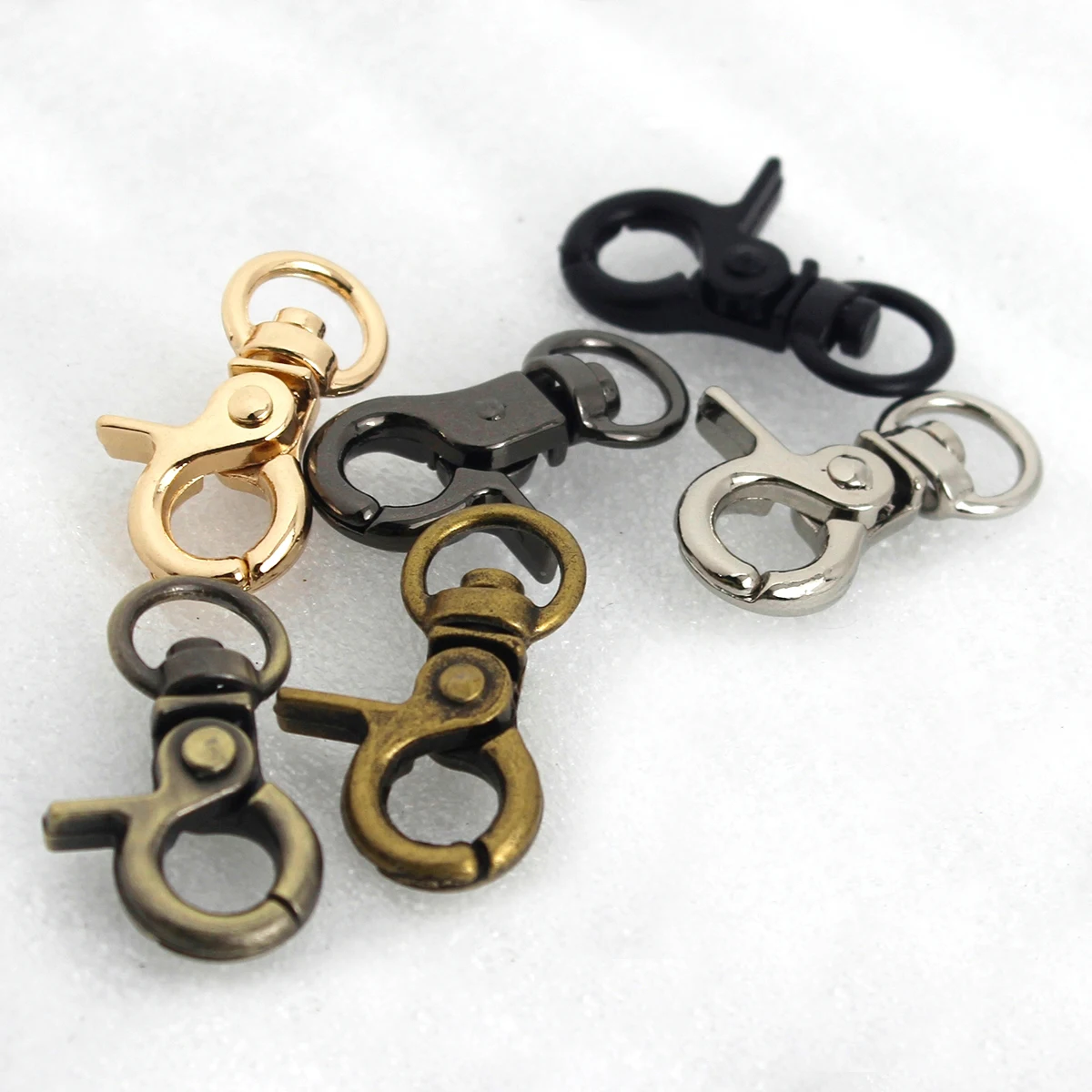 1x Metal Tiny Snap Hook Trigger Lobster Clasps Clips Spring Gate Leather Craft Tiny Pet Leash Bag Strap Webbing Keychain Hooks