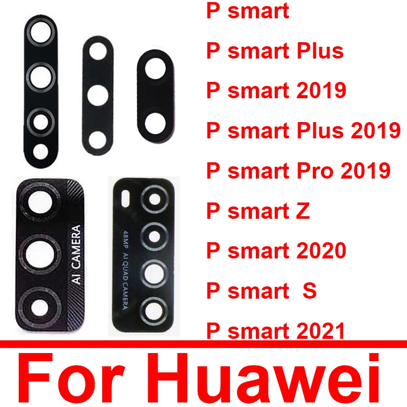 Задняя камера стеклянная линза для Huawei P Smart Plus Pro Z S 2019 2020 стеклянная линза для камеры + наклейка запасные части