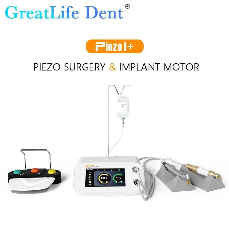 GreatLife Dent Dental Piezo Chirurgia i Implant Silnik 2 w 1 SURGIC TOUCH Wiercenie chirurgiczne Piezosurgery Przecinarka do kości Urządzenie do