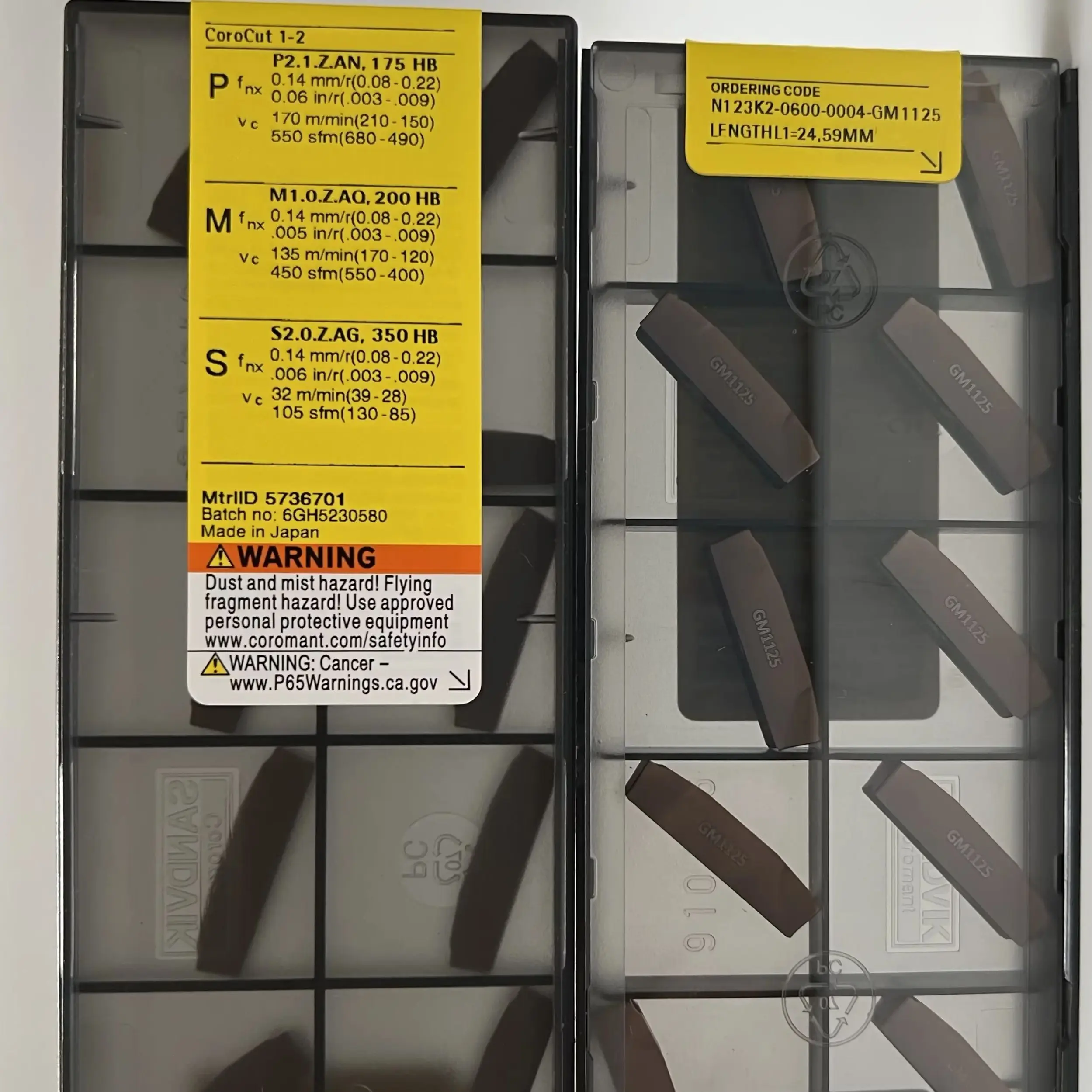 

N123K2-0600-0004-GM 1125 Original slotted turning tool