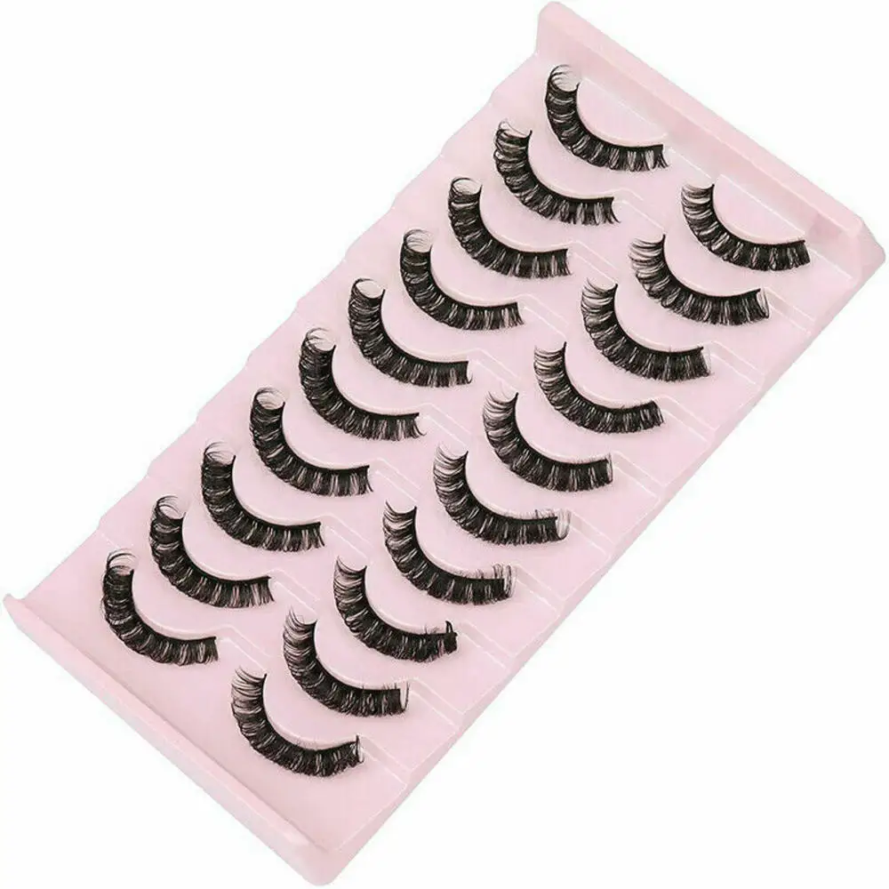 

10 Pairs Eyelashes Russian Strip Lashes Natural Wispy Fluffy 3D Fake Eyelashes Women Girls Cosmetics Tools