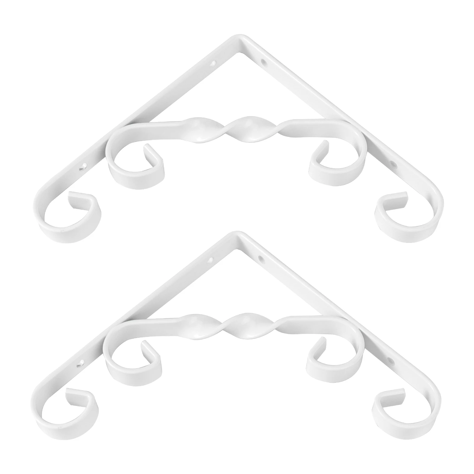 

2pcs Iron Flowerpot Stand Durable Metal Rack Wall Mounted Hanging Brackets Shelf Home Office Balcony Garden Decor Space Saving