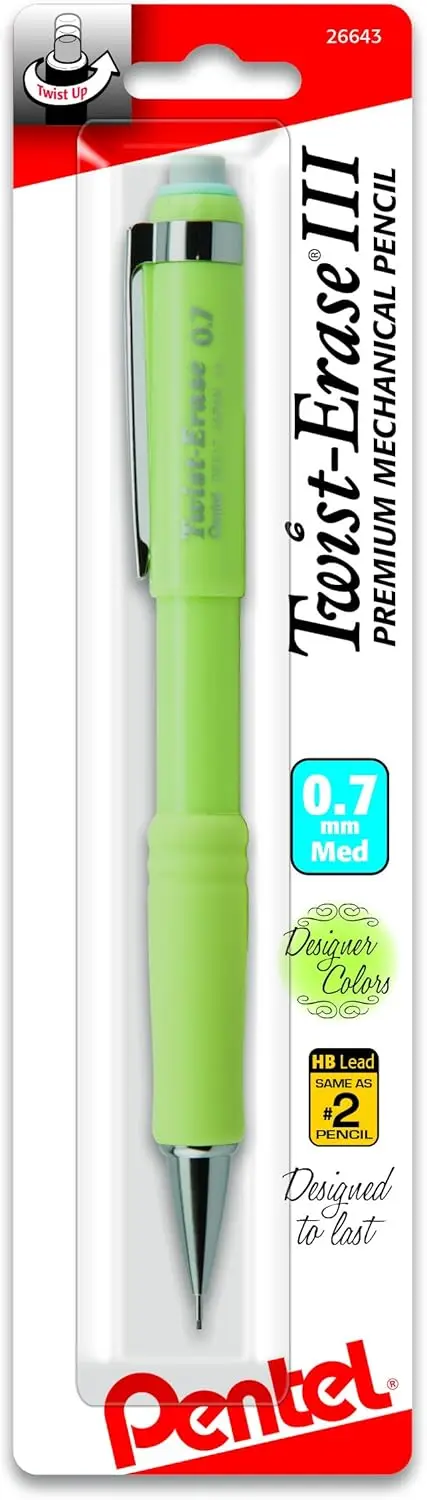 

Механический карандаш Twist-Erase, 0,7 мм, разные модные цвета — прочный и удобный дизайн