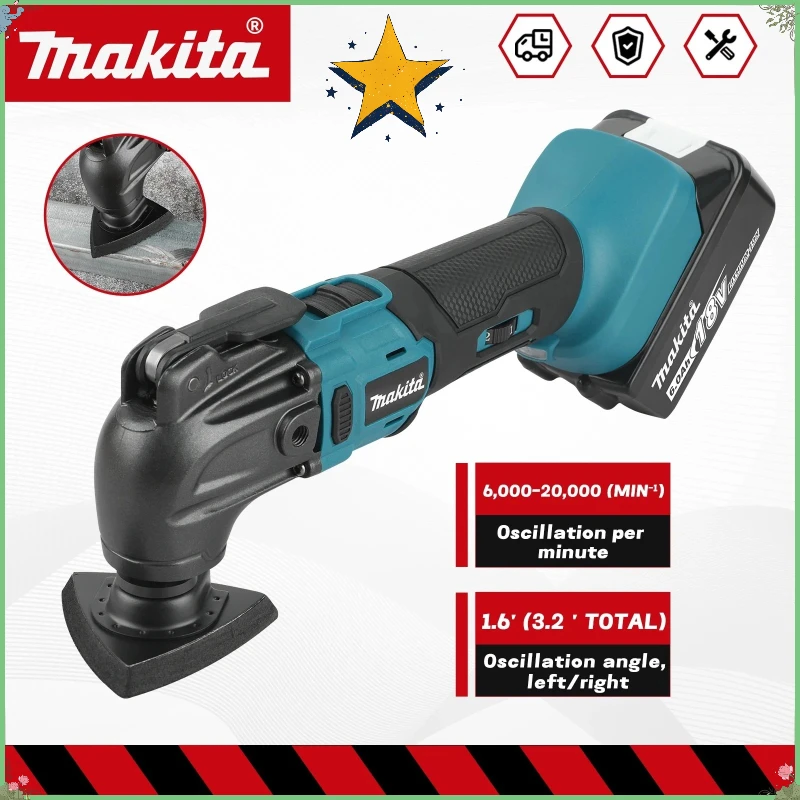 

Бесщеточный аккумуляторный осциллирующий инструмент Makita с быстрой заменой насадок, многофункциональный электрический триммер, совместимый с инструментами 18В