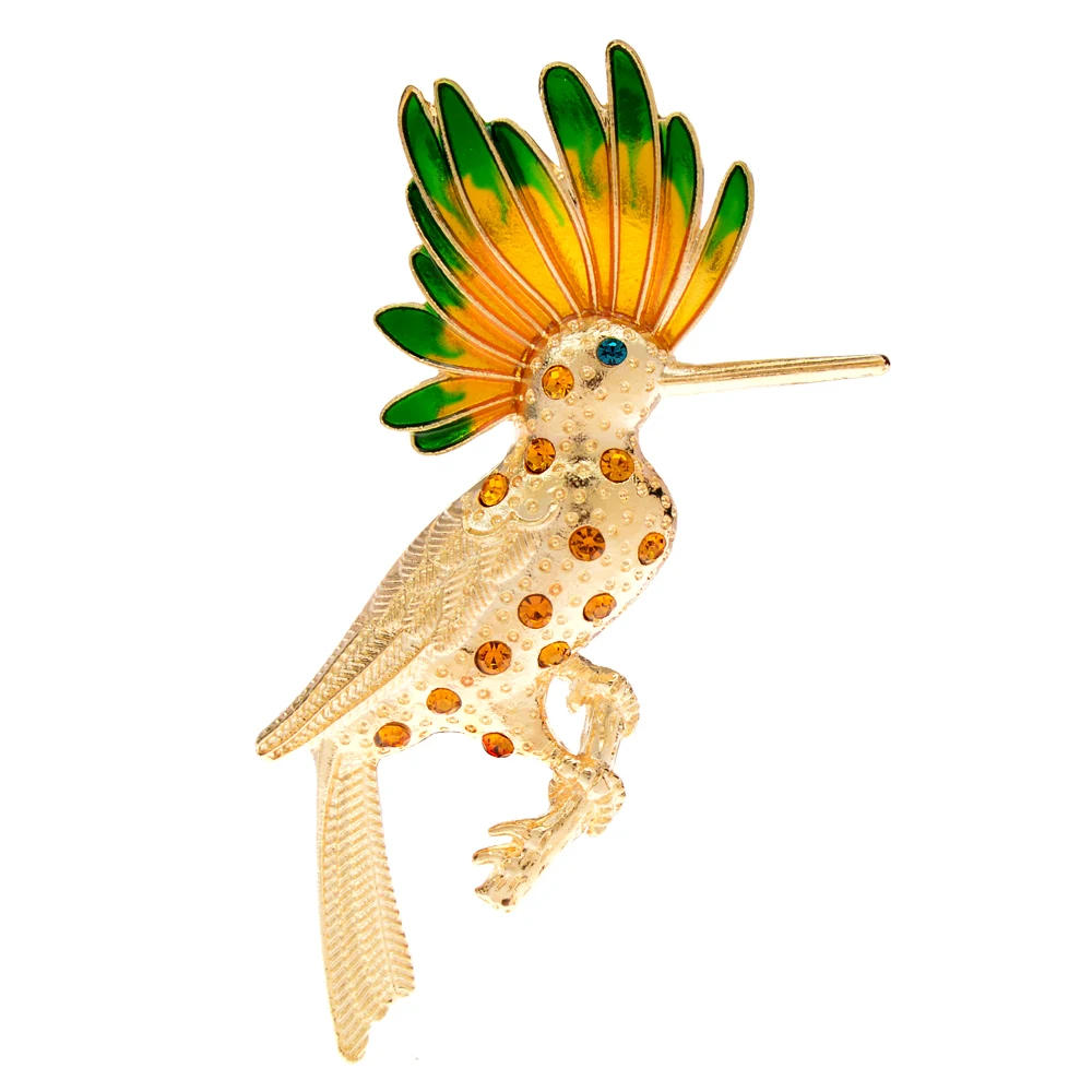 CINDY XIANG Enamel Parakeet Bird Brooches For Women Woodpecker Animal Pin Rhinestone Parrot Shaped New Arrival High Quality