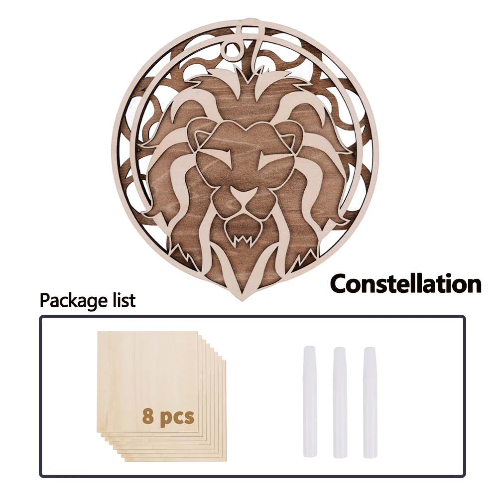 Twotrees Laser Engraving kit DIY Key buckle constellation Basswood Sheet Plywood Laser Cutting Engraving Material