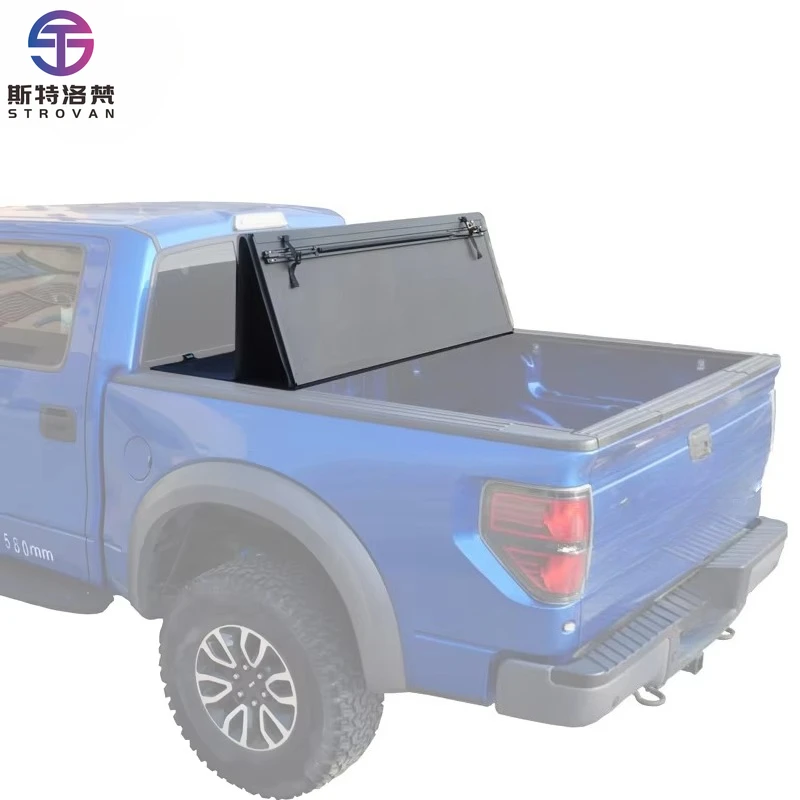

STLF Hard Low Profile Tri folding pickup truck bed Tonneau Cover for F150 raptor super duty ranger Maverick lightning