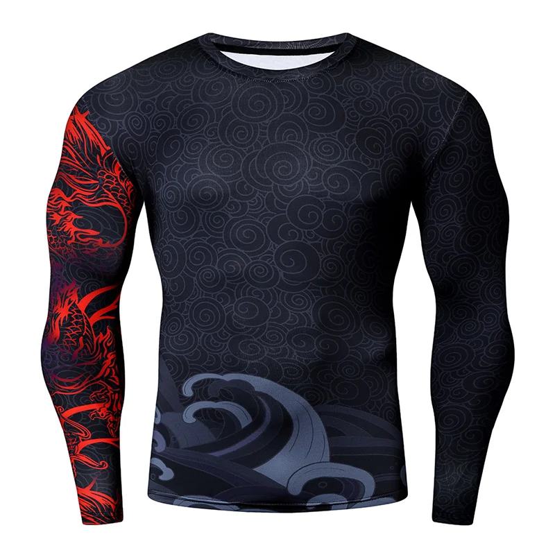 Long Sleeves Compression Shirt Men Quick Dry T Shirt Fitness Sport Male Rashgard Gym Workout Traning Tights For Men Clothes