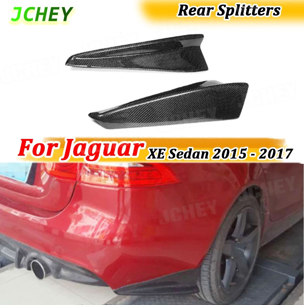 

JCHEY задние сплиттеры для губ, клапаны из углеродного волокна для Jaguar XE Sedan, 4-дверный спойлер 2015 2016 2017, защита автомобильного бампера, Стайлинг