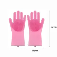 Silicone Dishwashing Gloves with Eco Friendly Multi Purpose for Kitchen Pet Bath Car Cleaning Waterproof Kitchen Cleaning Tools 2