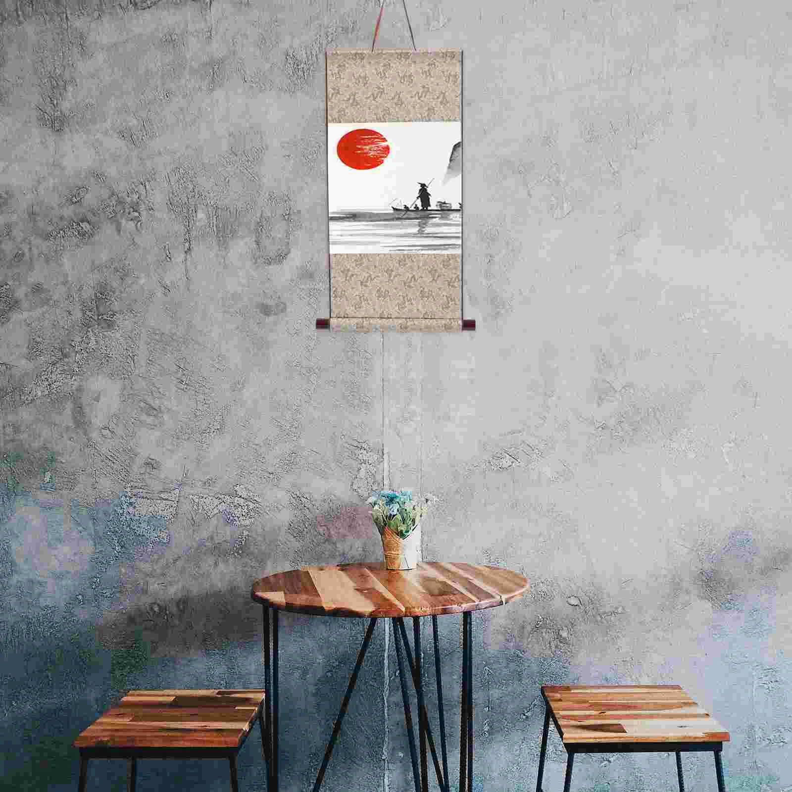 2 Pcs Calligraphy Supply Hangers Practicing Scroll Chinese Paper Blank Painting Rice