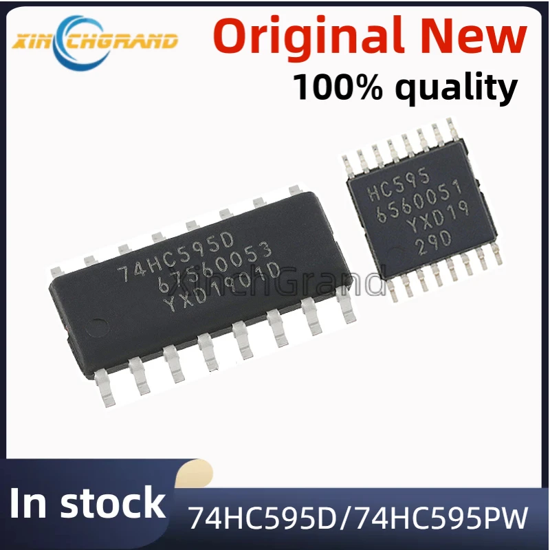 

10pcs 74HC595D SOP-16 74HC595PW TSSOP-16 74HC595 SMD 8-Bit Serial or Parallel Output Shift Register New Original