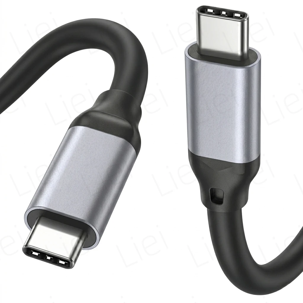 20 Gbit/s USB-C-Monitor-Displaykabel USB3.2 Gen2x2 4K@120Hz 240W PD Lade- und Datenübertragungskabel für tragbare Monitore und Laptops