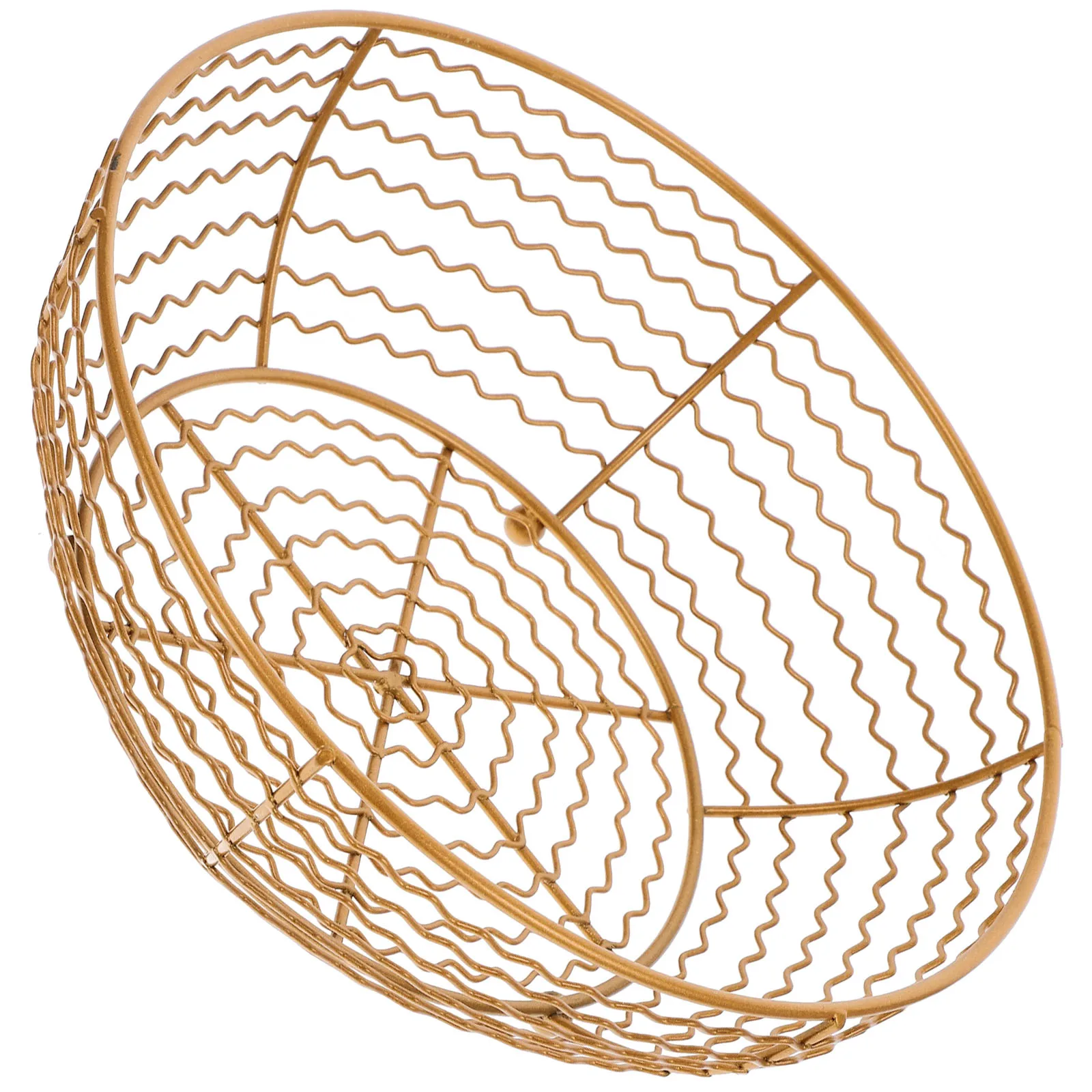 

Iron Fruit Basket Metal Wire Baskets Storage Bread Girl Egg Living Easy Clean Kitchen Dining Decorative