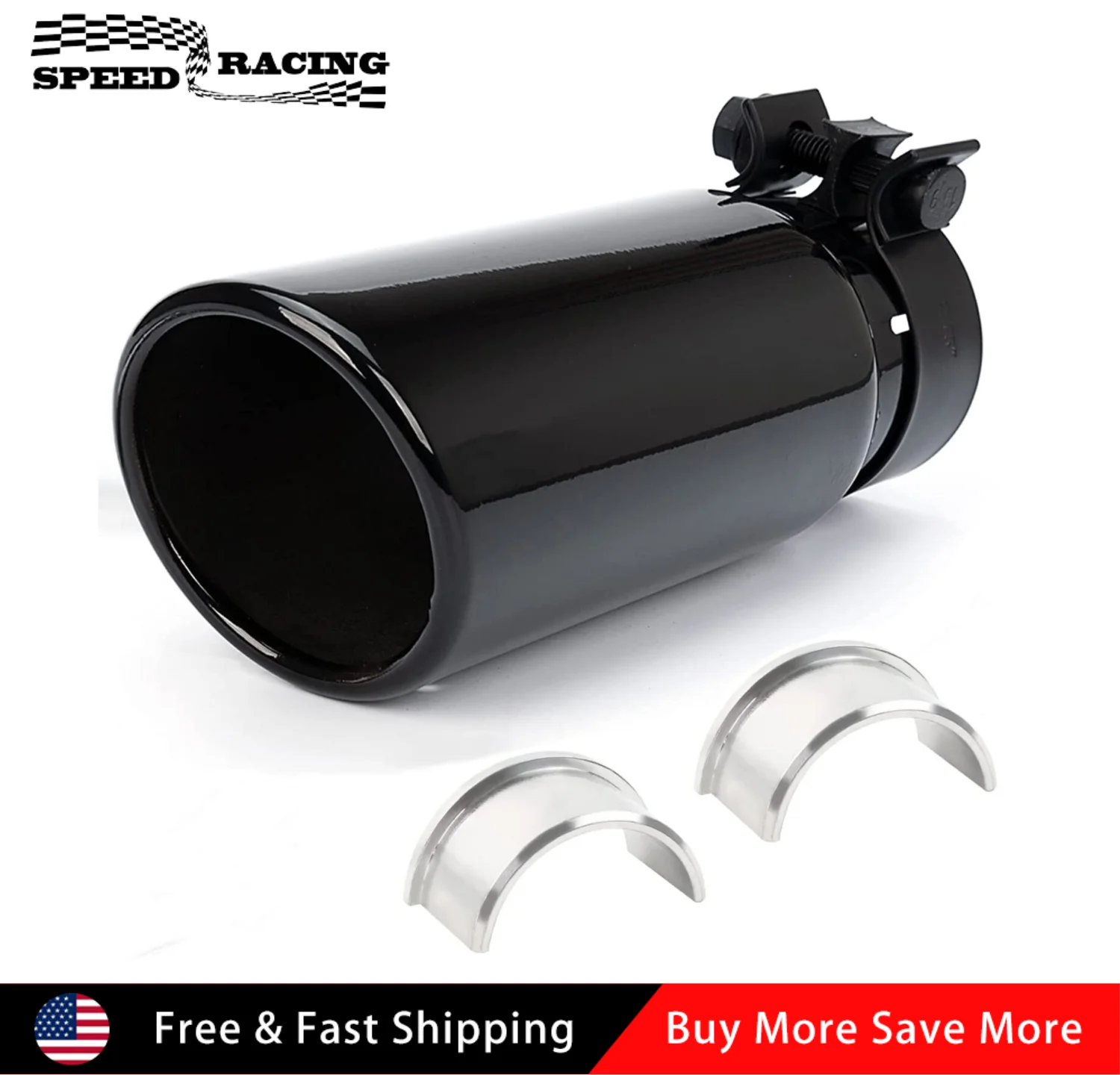 PT932-35180-02 نمط طويل سيارة كروم العادم تلميح ل 2005-2022 تويوتا تاكوما الأسود TP-1015