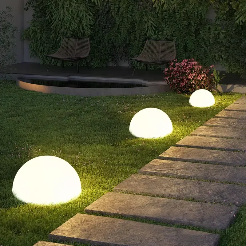 Modern Solar Lawn Light IP65 Waterproof Outdoor LED Landscape Lighting Fixture with Remote Control Plastic Ground Plug-in