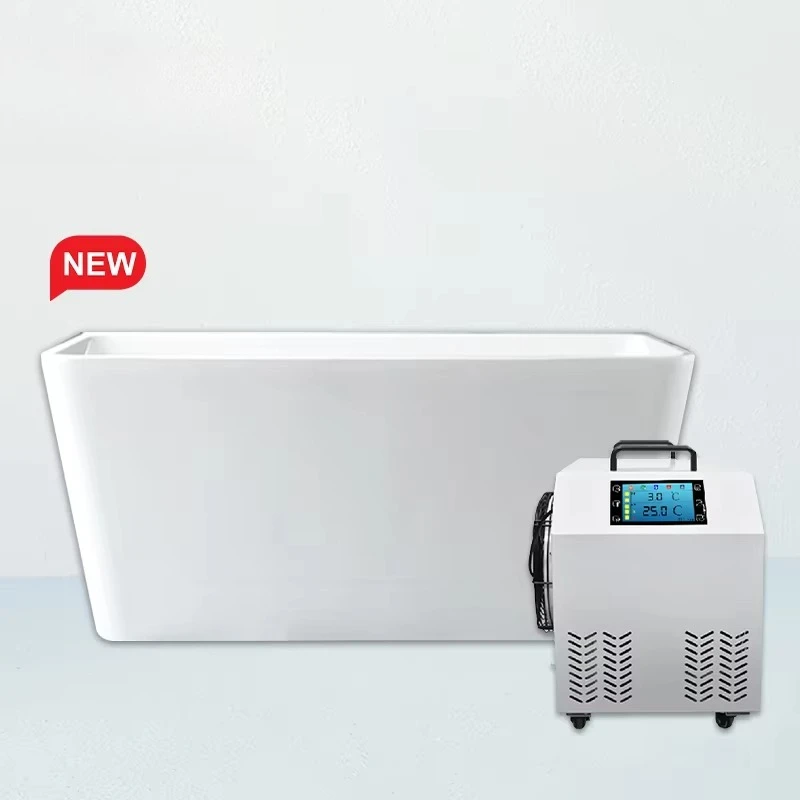 

Customized Cold Plunge Athlete Ice Machine Bathtub Spa Massage Tub Bath Tub Acrylic Freestanding Spa Whirlpool Ice White Modern