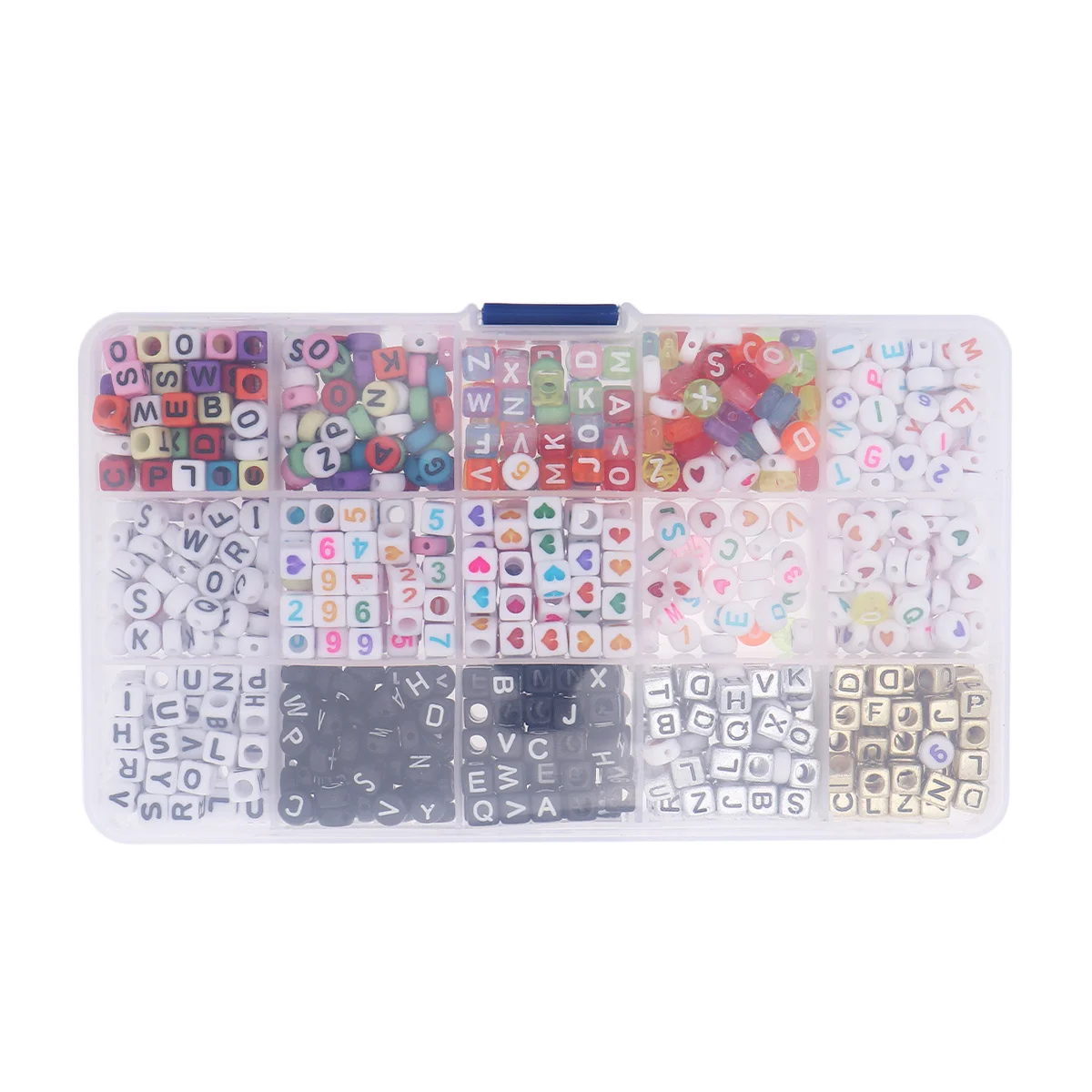 

1080Pcs Letter Beads Colored Acrylic DIY Craft Jewelry Accessories for Bracelet Necklace Keyring Decorative Creative Beading
