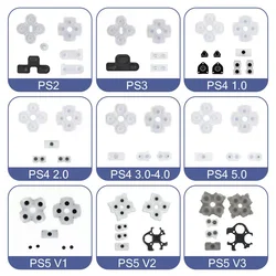 1Set For PS4 JDM-001/010 JDS-030/040/050/055 Silicone Conductive Rubber Button D Pad For PS5 PS4 Pro PS3 PS2 PSP1000 Controller