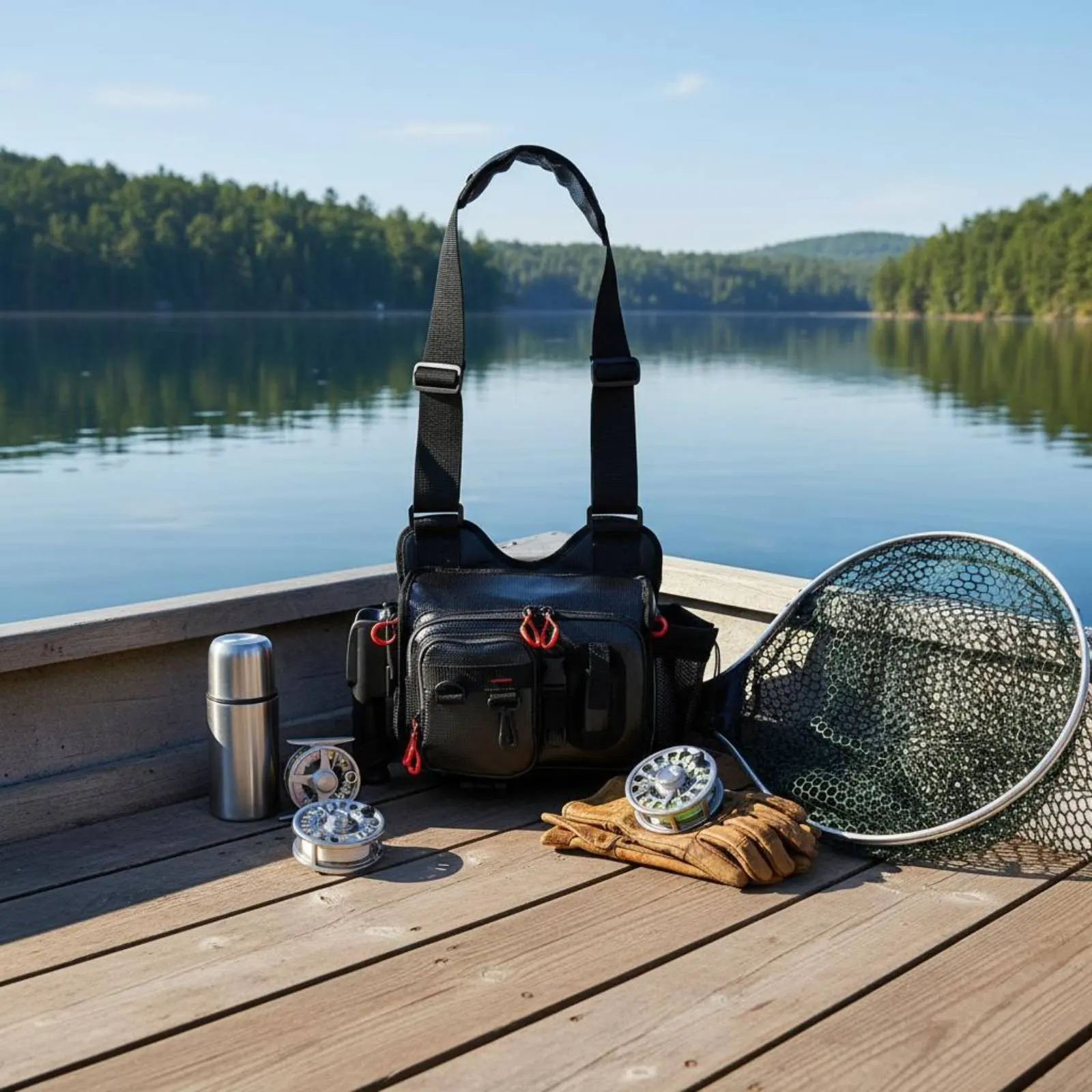 

Fishing Storage Pack Portable Crossbody Tackle Bag