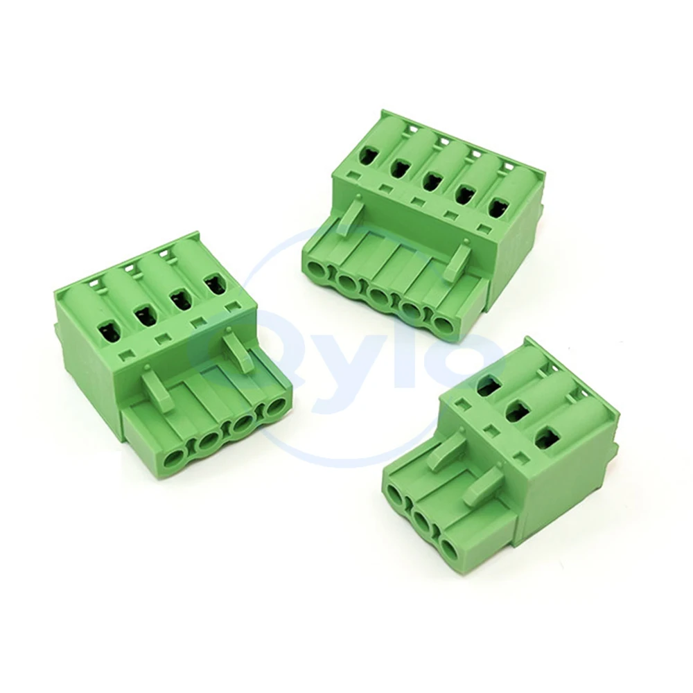 (1 pcs) KF 2EDGKD - 5.08mm spring-loaded push-in plug-in terminal block plug 2p-24p screwless round hole 15EDGKD 5.08