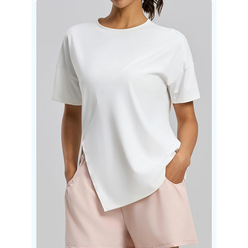 2026 Summer Women Loose Versatile Yoga Top Quick-Dry Lightweight  Breathable Short Sleeve Workout Cover Up for Pilates Running