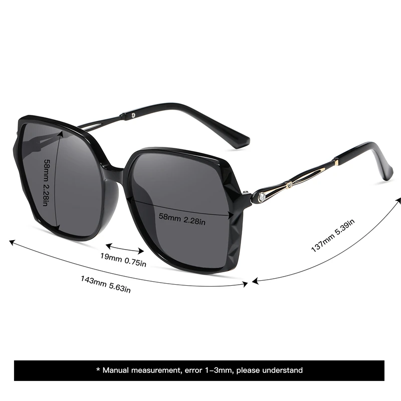 نظارات Vabbon العصرية النسائية الجديدة المستقطبة المضادة للأشعة فوق البنفسجية مع نظارات ماسية بإطار كبير للتخسيس نظارات القيادة للحماية من الشمس في الهواء الطلق، هدية مميزة 2201