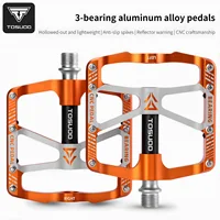 Pedales de rodamiento de bicicleta TOSUOD, pedales de bicicleta reflectantes ligeros e impermeables con herramientas de instalación, pedales de aleación de aluminio