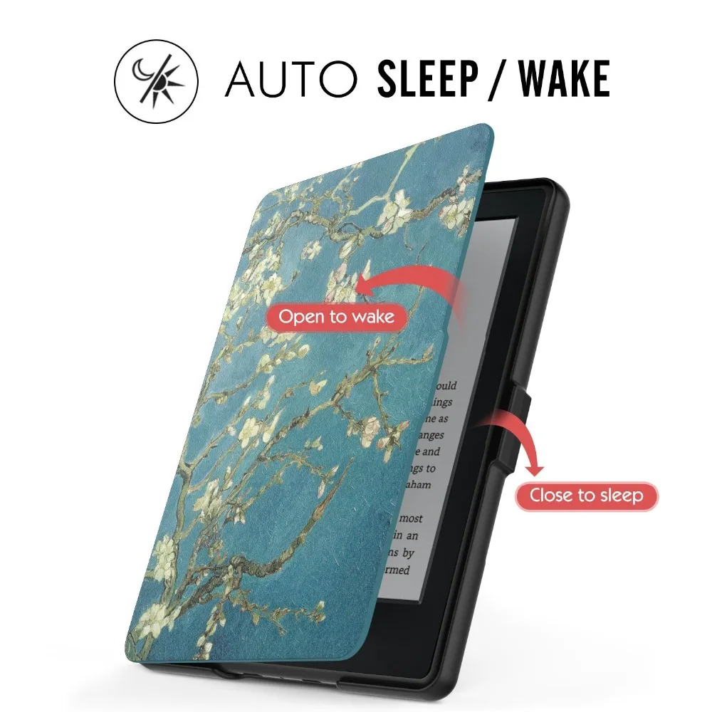Custodia Smart verniciata per Kindle 8th Premium custodia in pelle PU leggera per Kindle 8th SY69JL 2016 Slimshell protettivo magnetico