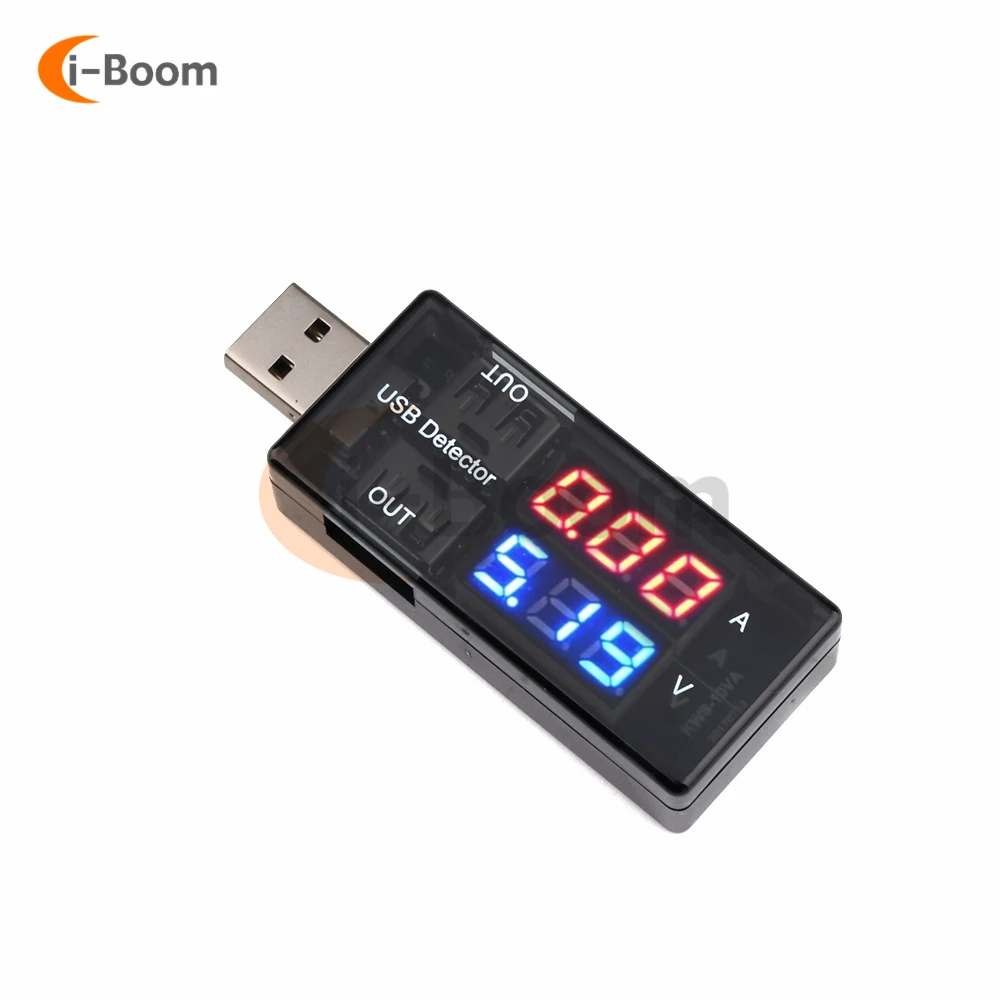 1 In 2 Out USB Power Meter Cell Phone Charging Power Detection Instrument Home Appliance Power Detection