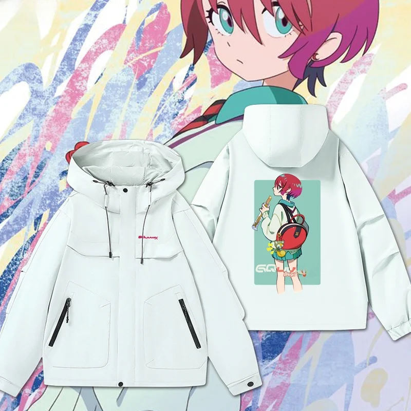 

Мужская свободная куртка-ветровка GQuuuuuuX Mobile Suit, повседневная, приталенная, из полиэстера, с длинными рукавами, на молнии