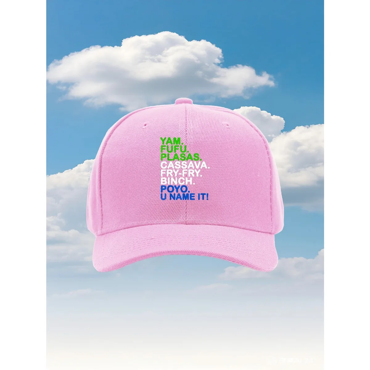 YAM FUFU PLASAS CASSAVA FRY FRY BINCH POYO U NAME IT 2025 نموذج جديد قبعة سائق الشاحنة مع مقاس قابل للتعديل وتصميم مطبوع ممتع، #4
