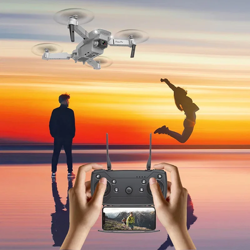 30-50cm E88pro RC Quadcopter Wide Angle Aerial Hover HD 4k Drone  E99 Folding Remote Control Toys One Button Takeoff