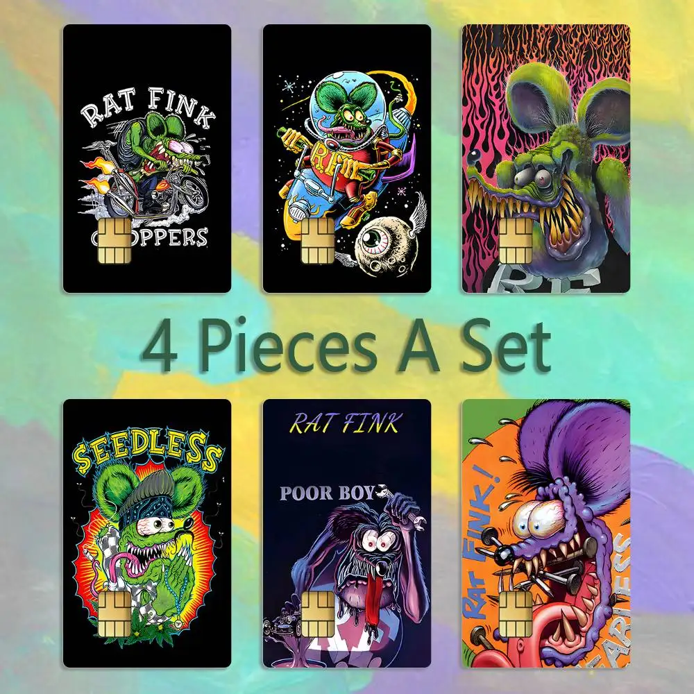 

R-Rat Fink Card Stickers Credit Visa Debit Bank Charge Card Bus Metro Waterproof Sticker Decal Decoration